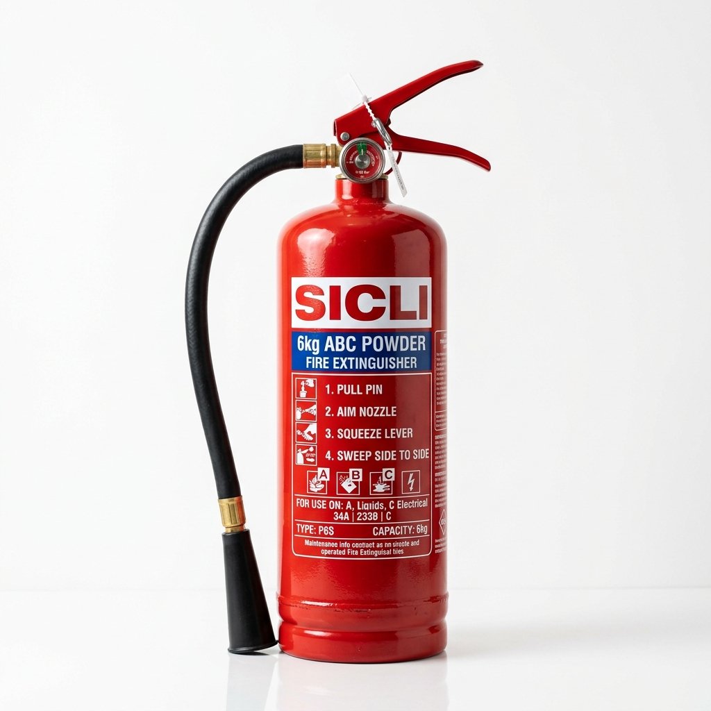 Extincteur Poudre ABC 6kg Sicli